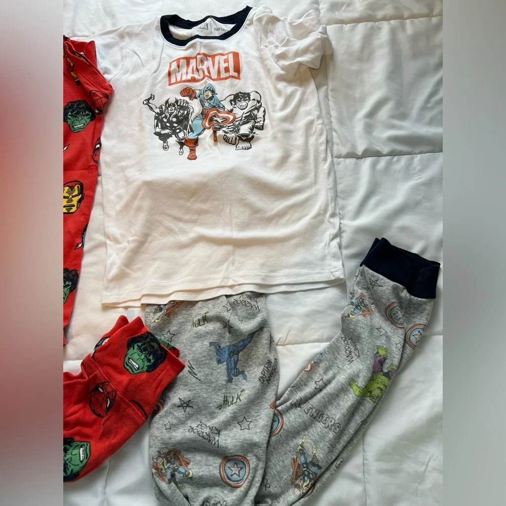 3 Pairs Big Boys Cotton Disney Marvel Gap And Carters Pajamas